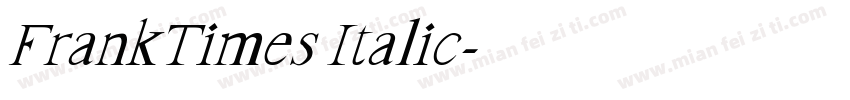FrankTimes Italic字体转换